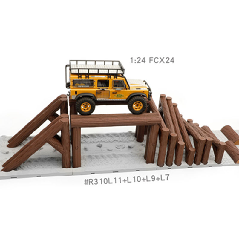 Rc Hobby Track - Penghalang Jalan Simulasi Tiang Kayu, Rintangan