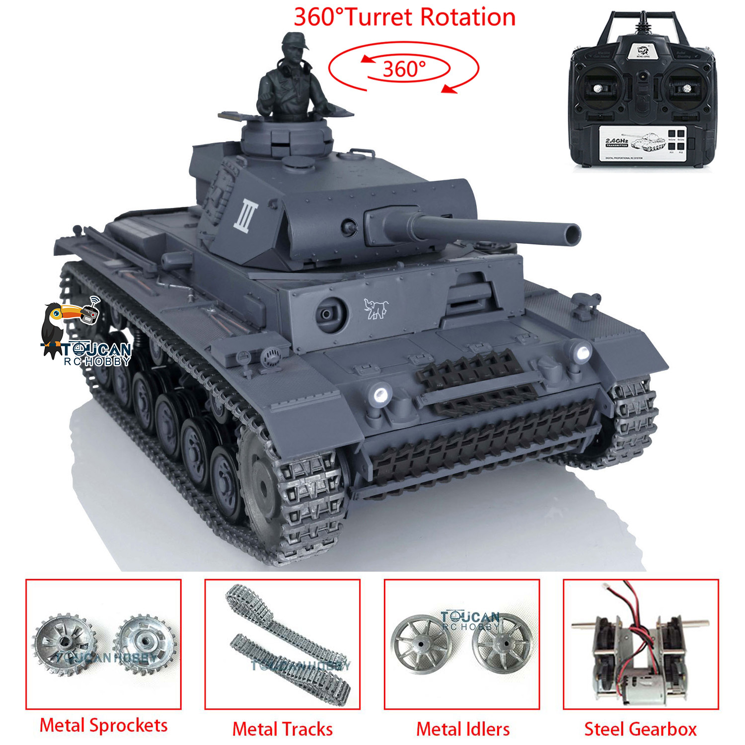 Tank RC Henglong 1/16 7.0 Panz - Rc Hobby Track ulasan dan harga